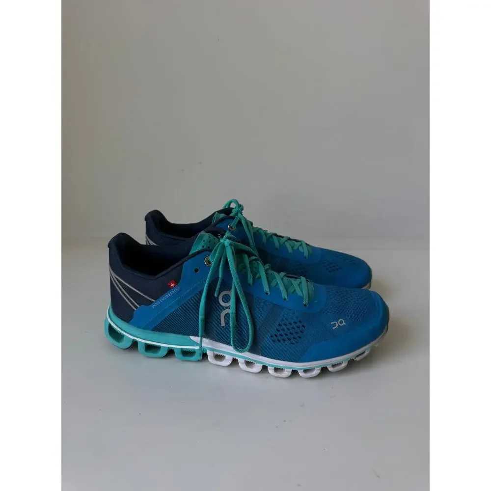 On-Running CloudFlow Women’s sz 8 Malibu / Curacao Blue Running Shoe Sneaker